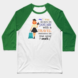 January Birth Month Baseball T-Shirt